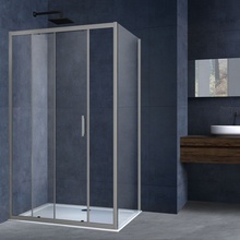 Vincea Alpha VSR-3AL9012CLGM Стекло прозрачное/Профиль Вороненая сталь 90х120 Душевой уголок 90x120x190 см, Италия - фото 1 - фото 1