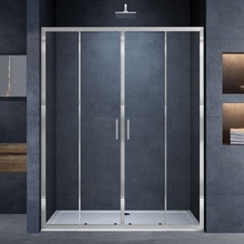Vincea Alpha VDS-3AL2160CL Прозрачное стекло/Хром 160 Душевая дверь 0,6x160x190 см, Италия - фото 1 - фото 2