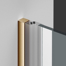 Vincea Alpha VDP-3AL900CLG Прозрачное стекло/Брашированное золото 90 Душевая дверь 0,6x90x195 см, Италия - фото 1 - фото 2