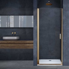 Vincea Alpha VDP-3AL700CLG Прозрачное стекло/Шлифованное золото 70 Душевая дверь 0,6x70x195 см, Италия - фото 1 - фото 1