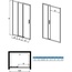 Vincea Alpha VDS3-3AL100CLB Прозрачное стекло/Черный 100 Душевая дверь 0,6x100x190 см, Италия - фото 4