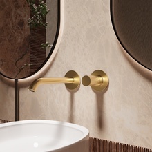 Vincea Aura VBFW-6AU1BG Для раковины Шлифованное золото Смеситель 16,9x5x29,6 см, для раковины, Италия - фото 1 - фото 2