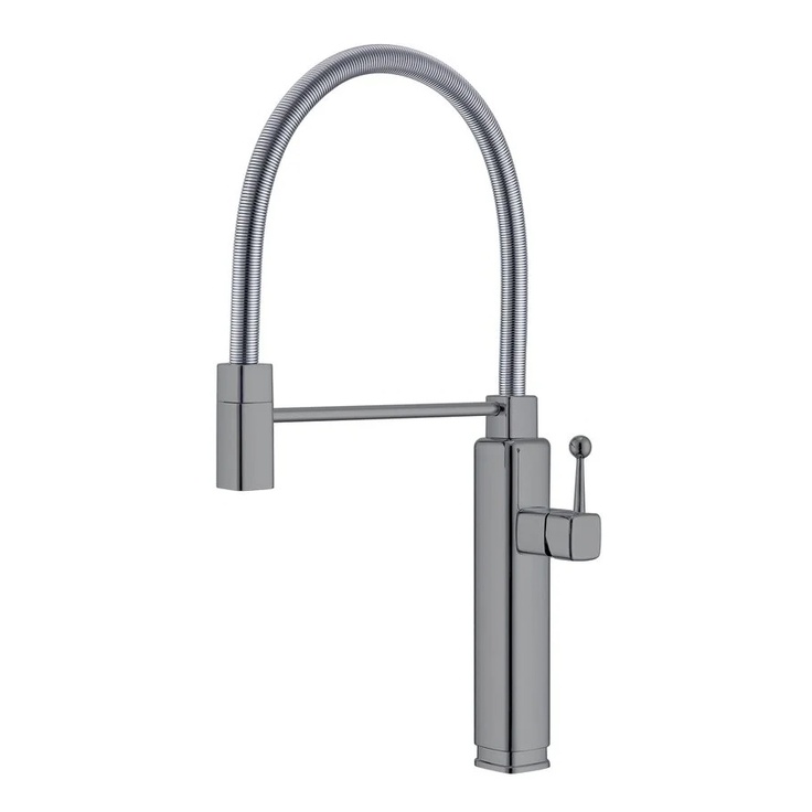 Vincea VKF-101GM Для кухни Вороненая сталь Смеситель 27x10,2x50 см, для кухонной мойки, Италия - фото 1 Vincea VKF-101GM Для кухни Вороненая сталь Смеситель 27x10,2x50 см, для кухонной мойки, Италия - фото 1