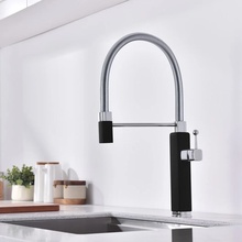 Vincea VKF-101MB Для кухни Черный Смеситель 27x10,2x50 см, для кухонной мойки, Италия - фото 1 - фото 2