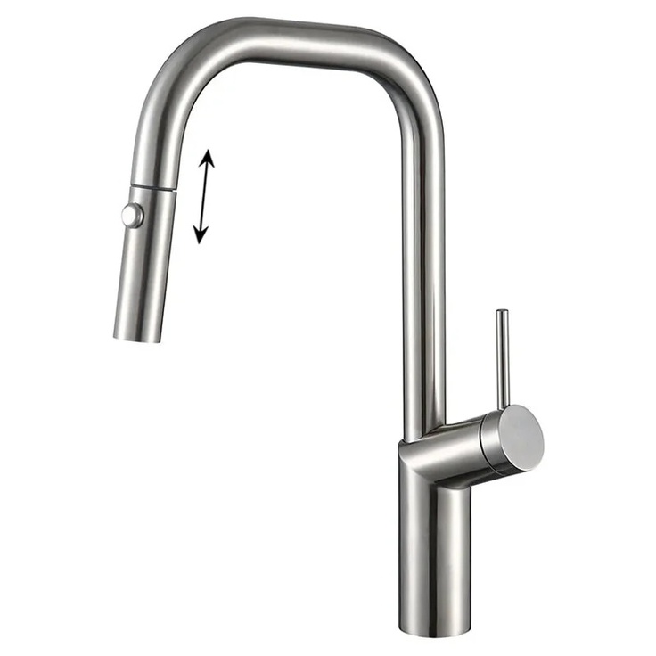 Vincea VKF-107BN Для кухни Брашированный никель Смеситель 27x10,2x50 см, для кухонной мойки, Италия - фото 1 Vincea VKF-107BN Для кухни Брашированный никель Смеситель 27x10,2x50 см, для кухонной мойки, Италия - фото 1