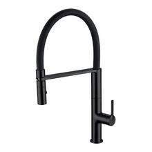 Vincea VKF-114MB Для кухни Матовый черный Смеситель 24,6x10,2x46,2 см, для кухонной мойки, Италия - фото 1 - фото 1