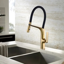 Vincea VKF-115BG Для кухни Брашированное золото Смеситель 24,6x10,2x46,2 см, для кухонной мойки, Италия - фото 1 - фото 2