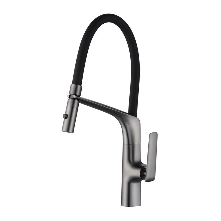 Vincea VKF-115GM Для кухни Вороненая сталь Смеситель 24,6x10,2x46,2 см, для кухонной мойки, Италия - фото 1 Vincea VKF-115GM Для кухни Вороненая сталь Смеситель 24,6x10,2x46,2 см, для кухонной мойки, Италия - фото 1