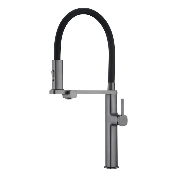 Vincea VKF-119GM Для кухни Вороненая сталь Смеситель 25,8x10,2x57,4 см, для кухонной мойки, Италия - фото 1 Vincea VKF-119GM Для кухни Вороненая сталь Смеситель 25,8x10,2x57,4 см, для кухонной мойки, Италия - фото 1