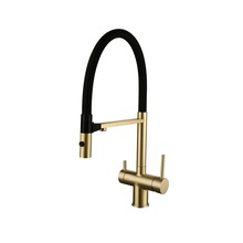 Vincea VKF-120BG Для кухни Брашированное золото Смеситель 22x15,5x50,5 см, для кухонной мойки, Италия - фото 1 - фото 1