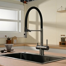 Vincea VKF-120GM Для кухни Вороненая сталь Смеситель 22x15,5x50,5 см, для кухонной мойки, Италия - фото 1 - фото 2