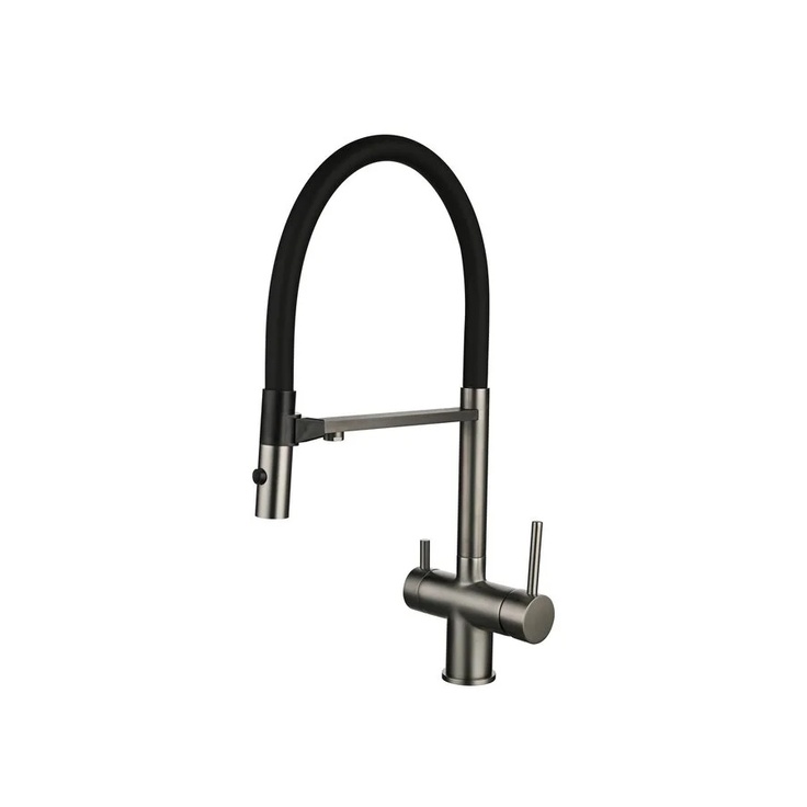 Vincea VKF-120GM Для кухни Вороненая сталь Смеситель 22x15,5x50,5 см, для кухонной мойки, Италия - фото 1 Vincea VKF-120GM Для кухни Вороненая сталь Смеситель 22x15,5x50,5 см, для кухонной мойки, Италия - фото 1