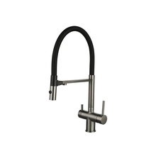 Vincea VKF-120GM Для кухни Вороненая сталь Смеситель 22x15,5x50,5 см, для кухонной мойки, Италия - фото 1 - фото 1