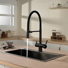 Vincea VKF-120MB Для кухни Черный Смеситель 22x15,5x50,5 см, для кухонной мойки, Италия - фото 1 - фото 4