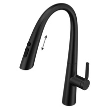 Vincea VKF-176MB Для кухни Черный Смеситель 27,3x15,5x43 см, для кухонной мойки, Италия - фото 1 - фото 1