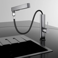 Vincea VKF-22GM Для кухни Вороненая сталь Смеситель 27,3x15,5x43 см, для кухонной мойки, Италия - фото 1 - фото 3