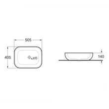 Vincea VBS-101MA Антрацит матовый 50 Раковина 40,5x50,5x14 см, Италия - фото 1 - фото 3