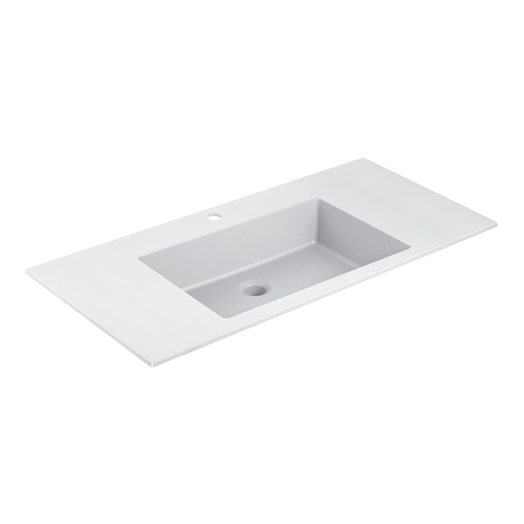 Vincea VCB-13100W Белый 100 Раковина 48x100x14 см, Италия - фото 1 Vincea VCB-13100W Белый 100 Раковина 48x100x14 см, Италия - фото 1