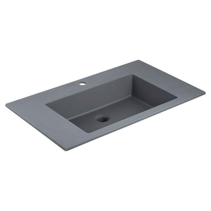 Vincea VCB-13800G Серый 80 Раковина 48x80x10 см, Италия - фото 1 Vincea VCB-13800G Серый 80 Раковина 48x80x10 см, Италия - фото 1