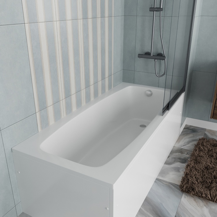 Vincea VBT-2S170 Белый 170x75 Акриловая ванна 170x75x44 см, Италия - фото 1 Vincea VBT-2S170 Белый 170x75 Акриловая ванна 170x75x44 см, Италия - фото 1