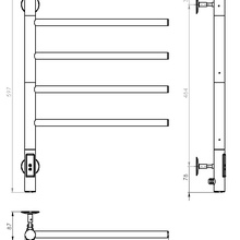 Vincea VTD-1S1CGE Графит 43х60 Полотенцесушитель электрический 8,7x43x60 см, Италия - фото 1 - фото 4
