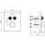 Vincea VSCV-321T-MCH С термостатом для душа Хром Смеситель 11,5x13,8x15,9 см, для встраиваемых систем, Италия - фото 6