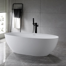 Vincea VBT-4S01MW Белый матовый 170х75 с д/к Ванна из литьевого мрамора 170x76x56 см, Италия - фото 1 - фото 2