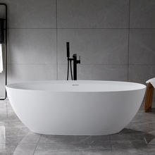 Vincea VBT-4S01MW Белый матовый 170х75 с д/к Ванна из литьевого мрамора 170x76x56 см, Италия - фото 1 - фото 3