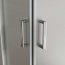 Vincea City VSS-5CT800MT Текстурное стекло/Профиль Хром 80х80 Душевой уголок 80x80x195 см, Италия - фото 1 - фото 3