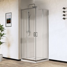 Vincea City VSS-5CT900CL Прозрачное стекло/Профиль Хром 90х90 Душевой уголок 90x90x195 см, Италия - фото 1 - фото 1