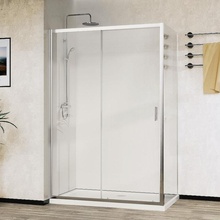 Vincea City VSR-5CT9012CL Прозрачное стекло / Профиль Хром 120х90 Душевой уголок 90x120x195 см, Италия - фото 1 - фото 2