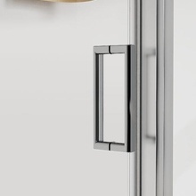 Vincea City VSR-5CT9012MT Текстурное  стекло / Профиль Хром 120х90 Душевой уголок 90x120x195 см, Италия - фото 1 - фото 4