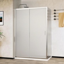 Vincea City VSR-5CT9012MT Текстурное  стекло / Профиль Хром 120х90 Душевой уголок 90x120x195 см, Италия - фото 1 - фото 1