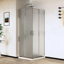 Vincea City VSS-5CT9010MT Текстурное стекло / Профиль Хром 100х90 Душевой уголок 90x100x195 см, Италия - фото 1 - фото 1