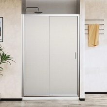 Vincea City VDS-5CT150MT Текстурное стекло/Хром 150 Душевая дверь 0,5x150x195 см, Италия - фото 1 - фото 1