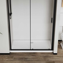 Vincea City VDS-5CT130CLB Прозрачное стекло/Матовый черный 130 Душевая дверь 0,5x130x195 см, Италия - фото 1 - фото 4