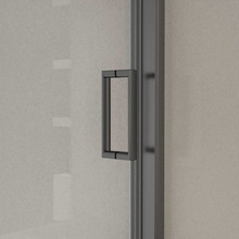 Vincea City VDS-5CT110CLGM Прозрачное стекло/Вороненая сталь 110 Душевая дверь 0,5x110x195 см, Италия - фото 1 - фото 4