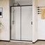 Vincea City VDS-5CT150CLB Прозрачное стекло/Черный 150 Душевая дверь 0,5x150x195 см, Италия - фото 2