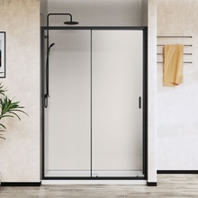 Vincea City VDS-5CT150CLB Прозрачное стекло/Черный 150 Душевая дверь 0,5x150x195 см, Италия - фото 1 - фото 1