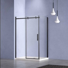 Vincea Como-N VSR-4CN8013CLB Профиль Чёрный матовый / Прозрачное стекло 130х80 Душевой уголок 80x130x195 см, Италия - фото 1 - фото 1