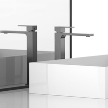 Vincea Cube VBF-1C02GM Для раковины Вороненая сталь Смеситель 21,5x5x27,6 см, для раковины, Италия - фото 1 - фото 2