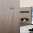 Vincea Desire VSFW-1D1BG Встраиваемый Золото брашированное Душевой комплект Италия - фото 2