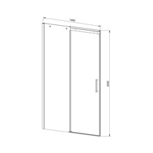 Vincea Dice VDS-4D140CL Прозрачное стекло/Хром 140 Душевая дверь 0,8x140x200 см, Италия - фото 1 - фото 3