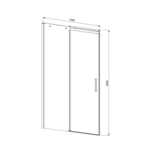 Vincea Dice VDS-4D130CL Прозрачное стекло/Хром 130 Душевая дверь 0,8x130x200 см, Италия - фото 1 - фото 3