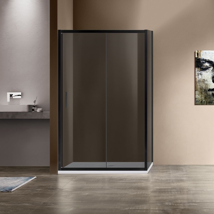 Vincea Garda VSR-1G9012CGB Стекло тонированное/Профиль Матовый черный 90х120 Душевой уголок 90x120x190 см, Италия - фото 1 Vincea Garda VSR-1G9012CGB Стекло тонированное/Профиль Матовый черный 90х120 Душевой уголок 90x120x190 см, Италия - фото 1