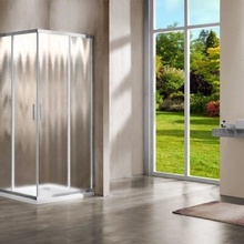 Vincea Garda VSS-1G1011CH Стекло шиншилла/Профиль Хром 100х110 Душевой уголок 100x110x190 см, Италия - фото 1 - фото 2