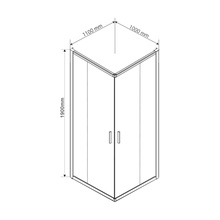 Vincea Garda VSS-1G1011CLBN Стекло прозрачное/Профиль Брашированный никель 100х110 Душевой уголок 100x110x190 см, Италия - фото 1 - фото 4