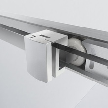 Vincea Garda VSS-1G1011CLBN Стекло прозрачное/Профиль Брашированный никель 100х110 Душевой уголок 100x110x190 см, Италия - фото 1 - фото 3