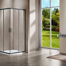 Vincea Garda VSS-1G8090CLGM Стекло прозрачное/Профиль Вороненая сталь 80х90 Душевой уголок 80x90x190 см, Италия - фото 1 - фото 2