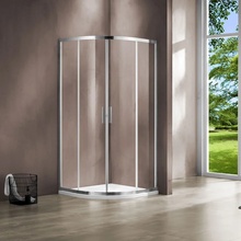 Vincea Garda VSQ-1G100CL Профиль Хром / Прозрачное стекло 100х100 Душевой уголок 100x100x190 см, Италия - фото 1 - фото 3